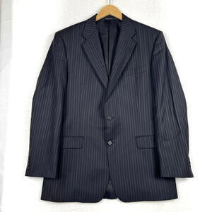 Hickey Freeman Mens 41R Black Pinstripe Wool Suit Blazer Coat 2 Btn Jacket